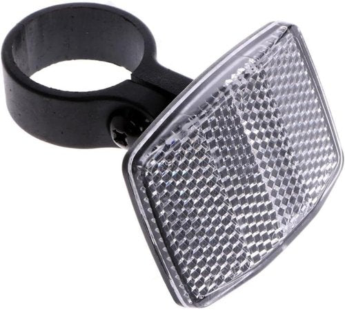 Czhotg Bike Reflectors and Safety Light Set - High-Intensity Prismatic Reflective Strips with Seatpost Mounts, (White)