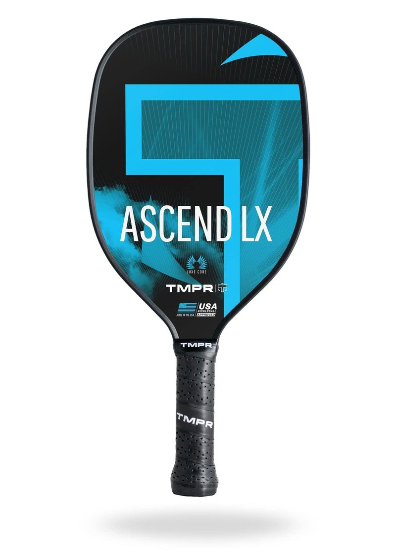 TMPR Sports Ascend LX - Pickleball Paddle, Blue, Medium Weight (7.5-7.6 oz)