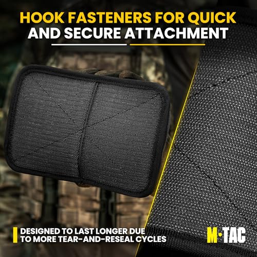 M-Tac Black Mesh Organizer Pouch with Hook & Loop for EDC & Tactical Gear