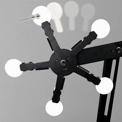 Atflbox Rotating Metal Dynamic Shooting Practice Target Stand with 10 Steel Plates for Pistol Airsoft BB Gun (Double Star)