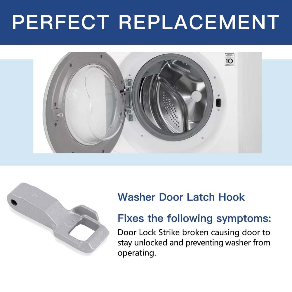 MFG63099101 Washer Door Lock Strik for LG/Kenmore Washing Machine, Door Latch Hook Locker Replacement Part