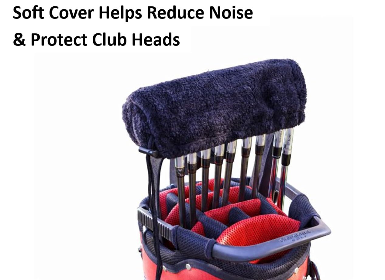 No-Rattle Golf Club Organizer – Anti-Slip, Prevents Club Loss, Fits Cart & Some Stand Bags (Check Size), Iron Only (No Woods/Driver)