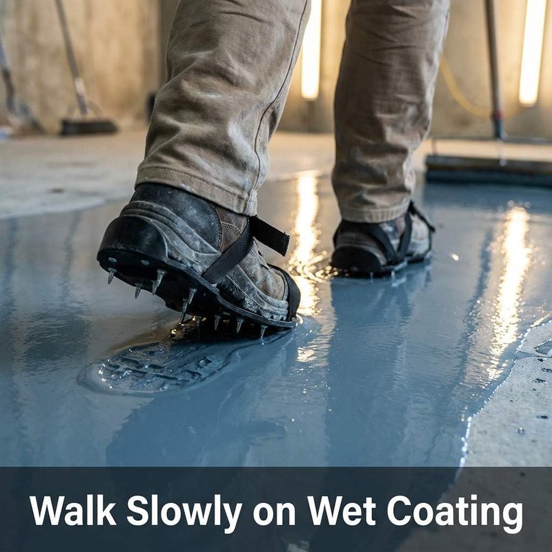 QWORK Epoxy Floor Spiked Shoes – 4 Pairs 1" Short Spikes for Coating, Overlay & Resin Application