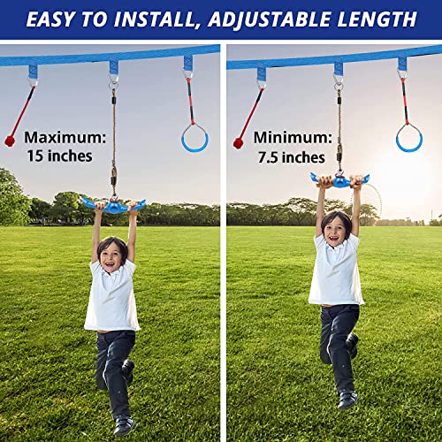 Ninja Twister Swing Set - 360° Handle Twist-Spin - Blue