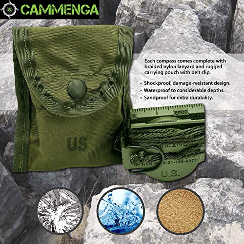 Military Tritium Lensatic Compass - Waterproof Olive Drab