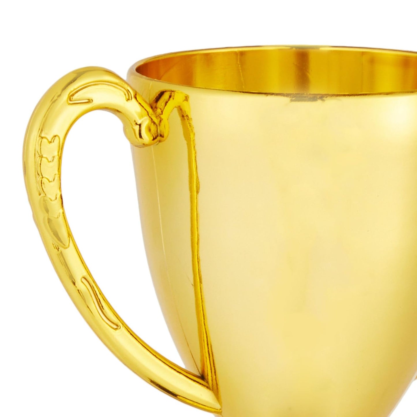 Blue Panda Trophy Award Cup Set - 3-Pack, 7-Inch Gold Plastic Cups - Mini Participation Trophies for Kids