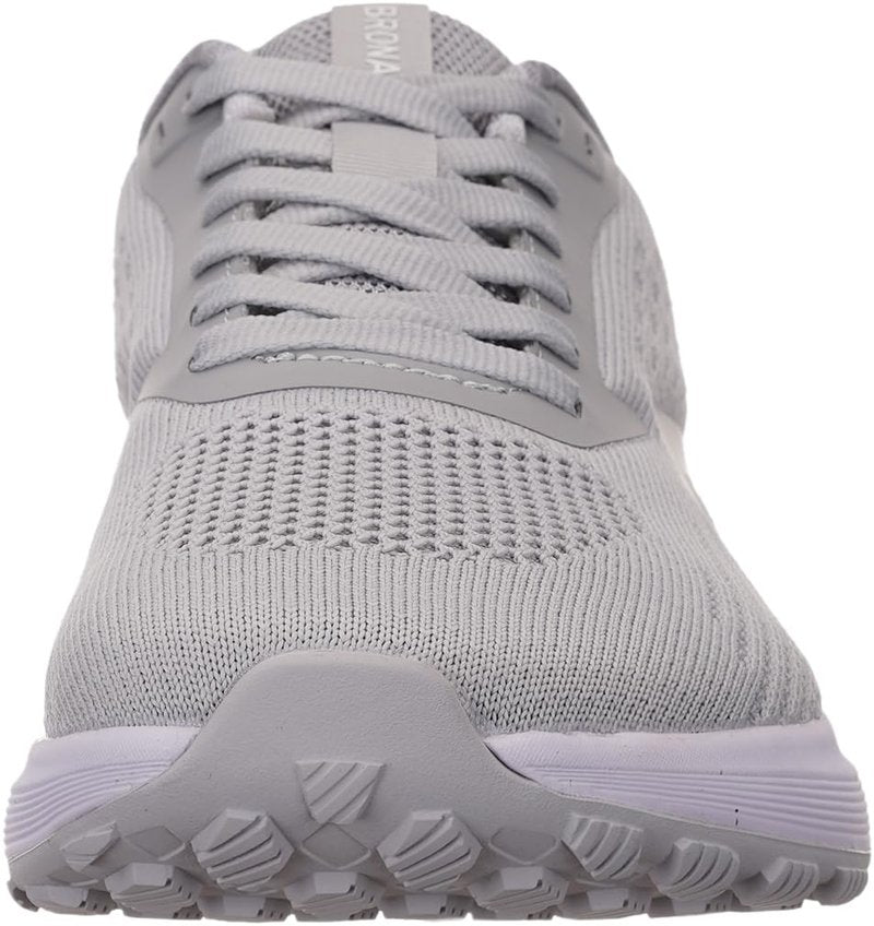 BRONAX Mens Wide Toe Box Running Shoes Lace up Tennis Athletics Walking Footwear Size 11 Gym Sports Rubber Outsole Jogging Male Sneakers Zapatos De Hombre Light Grey 45