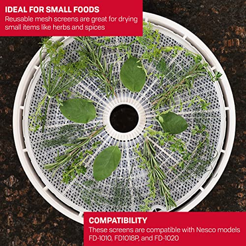 Dehydrator Mesh Screens Set - 2 Pack for Food Drying