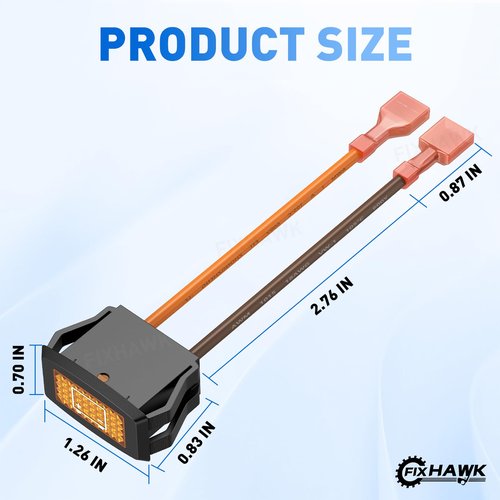 FIXHAWK 48-Volt Battery Warning Light with CDM Reading Capability for Club Car Precedent 2004-2014 Electric Golf Cart,Replace OEM 102508701