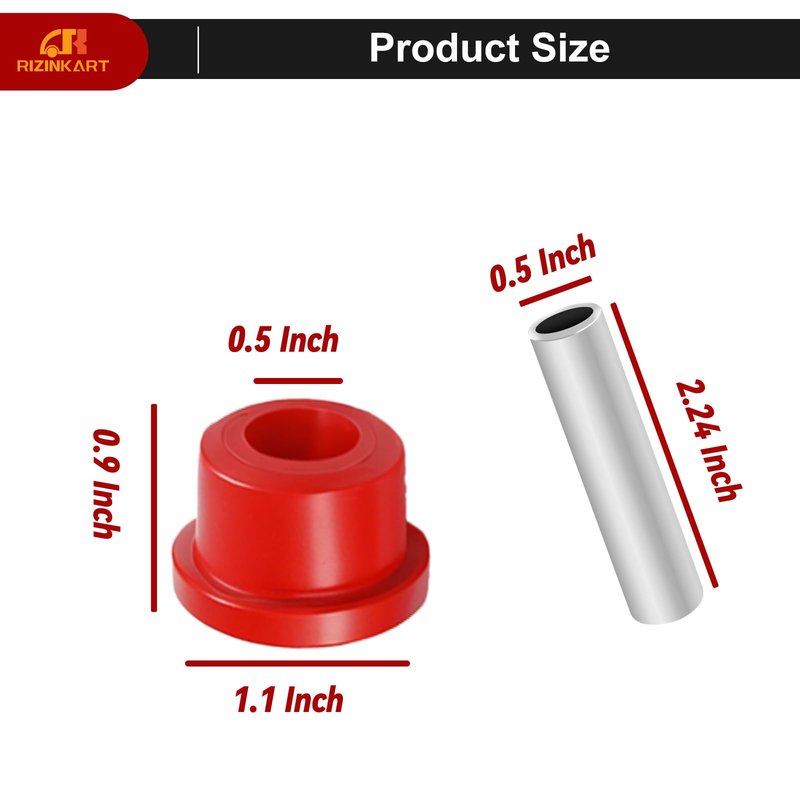 RIZINKART Golf Cart Rear Leaf Spring Bushing and Sleeves Kit,Polyurethane Bushing,Fit for EZGO Golf Cart TXT/Medalist 1994+& Club Car DS Golf Cart 1981+,OEM#72618-G01,0056-G01,70289-G02,70291-G01