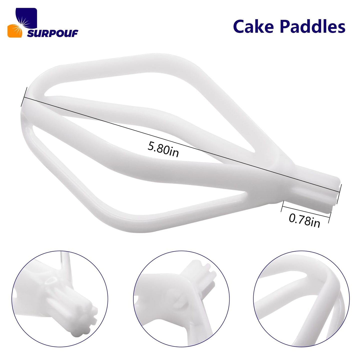 Cake Paddles for Artiste Stand Mixers Compatible with Universal Plus & NutriMill Mixers,Food Grade(2 Pack)