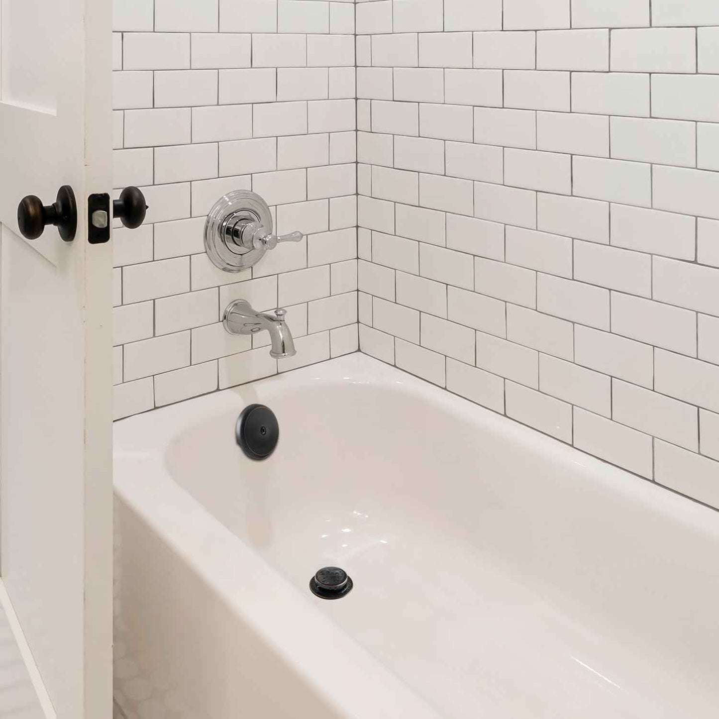 CalcMetal Tip-Toe Bathtub Drain Stopper with ABS Plastic Bushing, Fits in 1-1/2 Inch or 1-3/8 Inch Inner, Easy to Install, Venetian Bronze