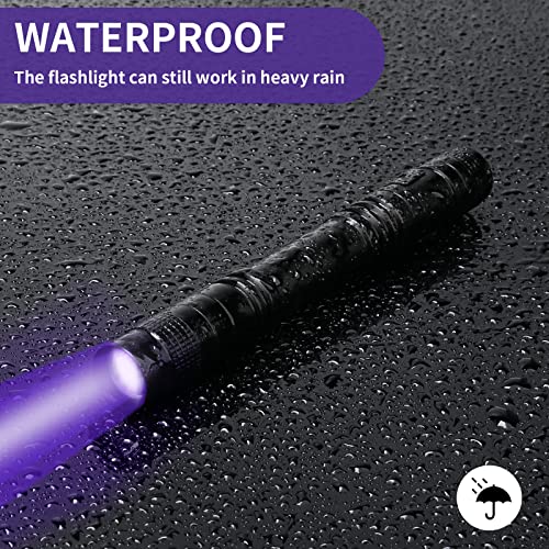 395nm UV Black Light Flashlight - Waterproof Mini Pen Light - Black, 1 Pack