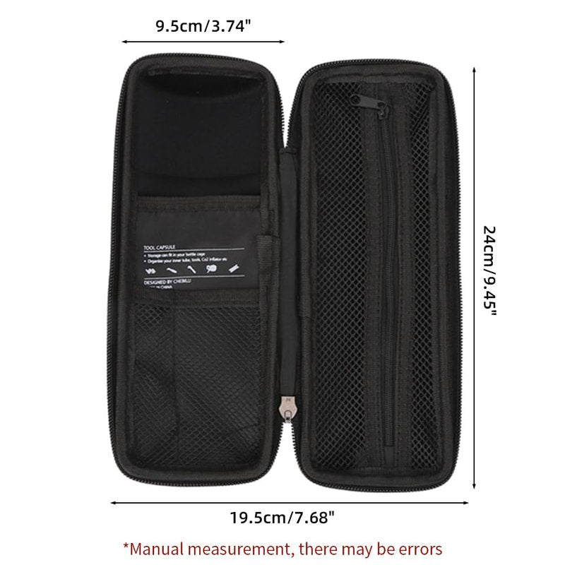 MOUMOUTEN Bicycle Tool Storage Bag, Bike Repair Tool Pod with Sealed Zipper, Bike Tire Repair Kit Bag for Bicycle Water Bottle Cage, Maintenance Kit for Cycling, MTB, Mountain, Road Bicycle