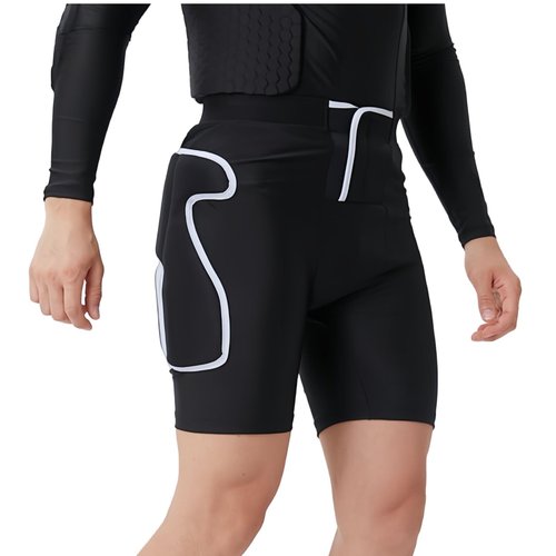 Jormino Hip Protection, Butt Pads Protective Crash Shorts, Impact Protection Gear for Snowboarding, ice Skating, Skateboarding Gray XL