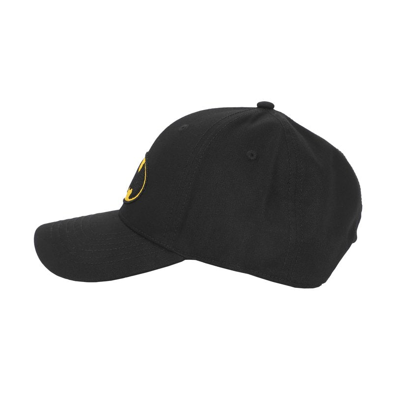 Batman Classic Bat Signal Adult Baseball Cap Black