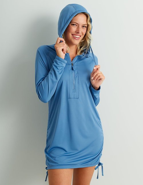 Huk Women's Pursuit Coverup Dress - Performance Fishing Dress in White | XX-Large Size