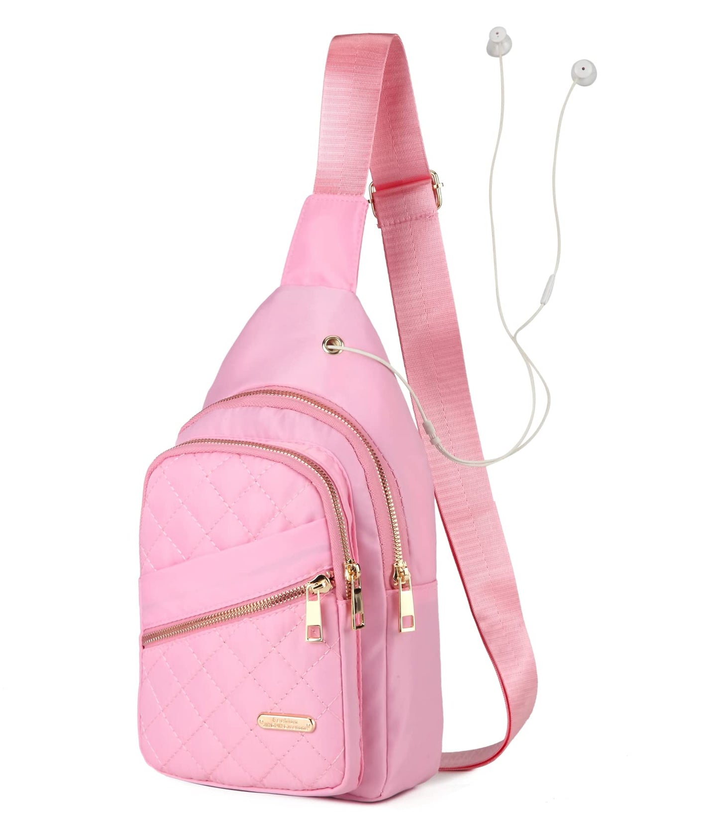 AOSTIHOT Small Crossbody Bags Sling Bag for Women, Sling Backpack Chest Daypack Cross Body for Travel Casual Running Hiking Pink