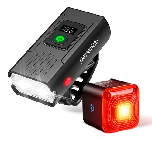 Smart Bike Lights Front and Back, R15 Kit, USB C Rechargeable with Auto Brake Sensing, 500 Lumen Waterproof Bicycle Headlight & Tail Light Set for Night Riding, Long Battery Life for Cycling Safety