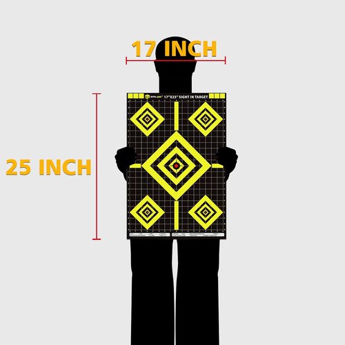Atflbox High Visibility Shooting Range Target Paper - 17x25 Inch for Indoor/Outdoor Practice | Handgun, Pistol, Rifle, Airgun