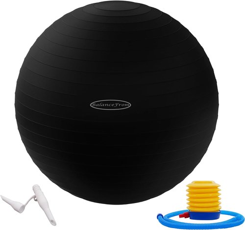 Fitvids Exercise Ball - Anti-Burst Fitness & Yoga Ball with Quick Pump | Slip Resistant, 65cm