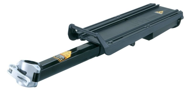 Topeak MTX BeamRack EX – Lightweight Aluminum Quick-Release Rear Bike Rack for MTB & Commuters – 15 lb Capacity, MTX TrunkBag Compatible with Rubber Bungee, Storage Tray & Safety Reflector