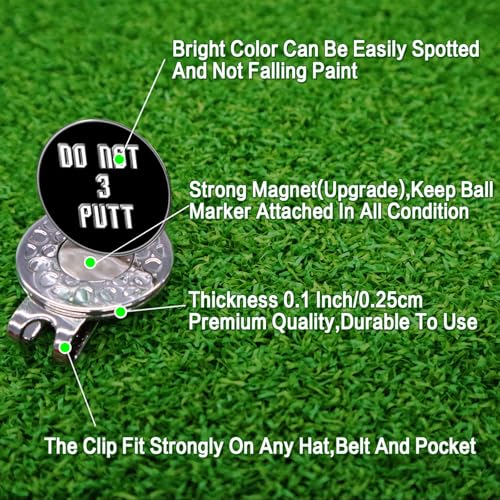 Finger Ten Golf Ball Marker with Hat Clip – Markers Only (3 Putt Variant)