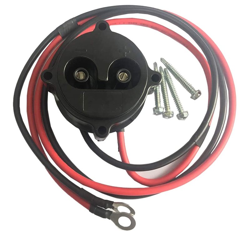 BeAcc Golf Cart Receptable Compatible Yamaha Golf Cart MAC DC Charger Receptacle with Wires Fits Yamaha Electric G19/22 48-Volt Replaces# JR1-H6181-02-00