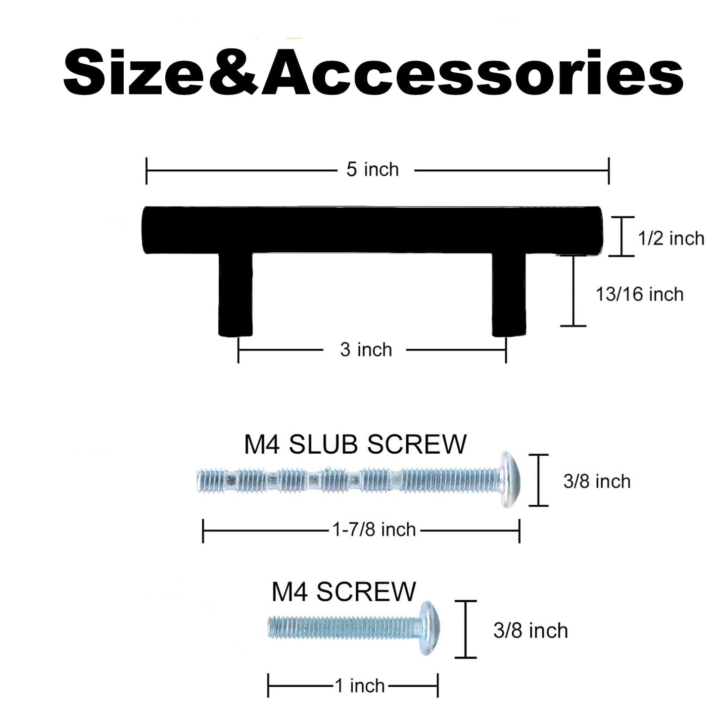 Rovanboao 35 Pack | Matte Black Kitchen Cabinet Handles Stainless Steel Drawer Pulls Cupboard Vanity Dresser Hardware 5 Inch Length, 3 Inch Hole Center