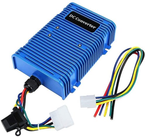 Golf Cart Voltage Reducer DC Converter 36V or 48V to 12V / 30 Amp 360 Watts with Dual Power Source
