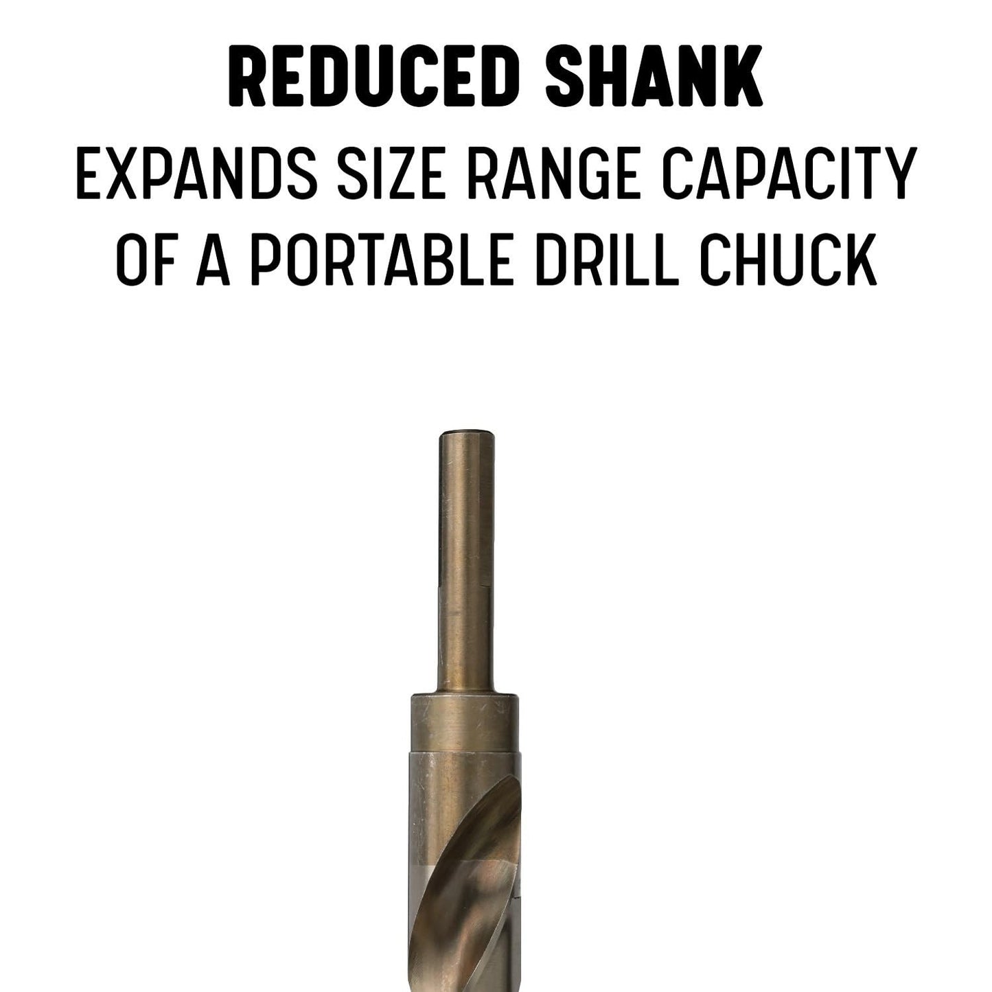 Drill America - DWDCO1-1/4 1-1/4" Reduced Shank Cobalt Drill Bit with 1/2" Shank, DWDCO Series