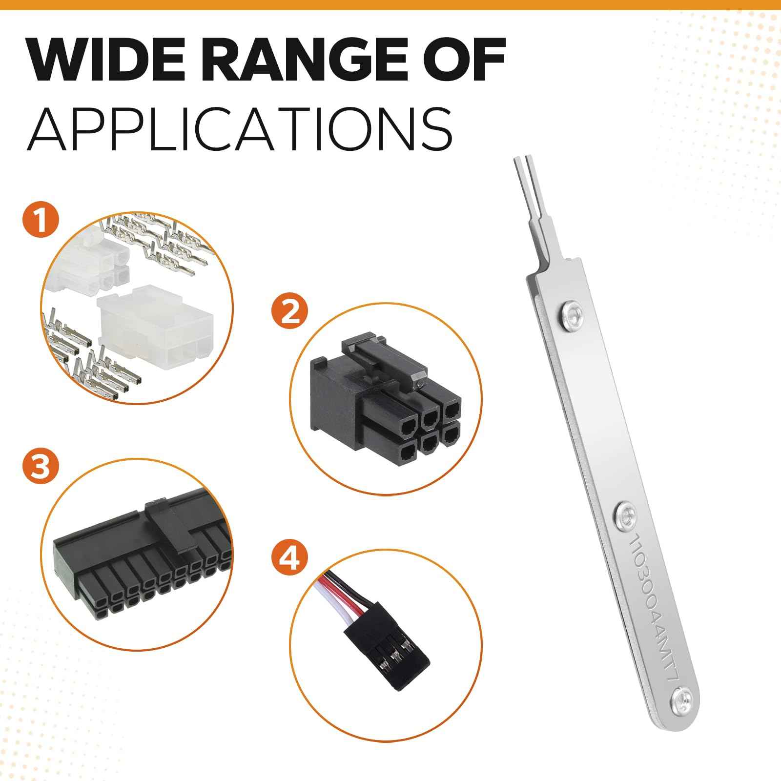 11-03-0044 Mini-Fit Jr Extraction Tool for Molex pin Extractor | ATX Pin Removal Tool & Crimped Terminal Extractor | Connector Accessories for 14-30 AWG Cables, Soldering and Electrical Repairs