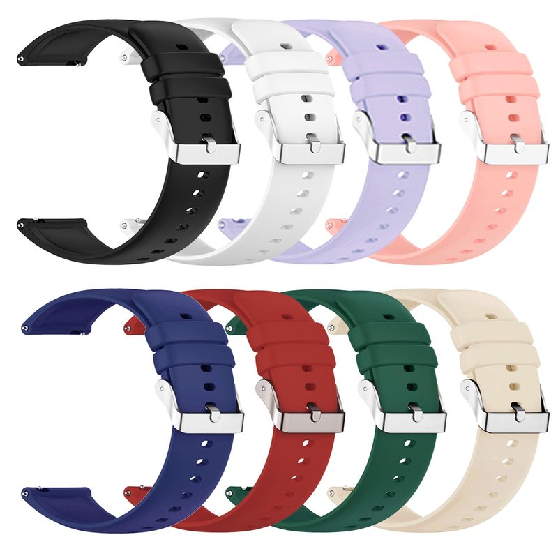 Xininyia 8-Pack Compatible with iTech Fusion 3 Smart Watch Bands, Soft Silicone Adjustable Wristband Straps Replacement Bands