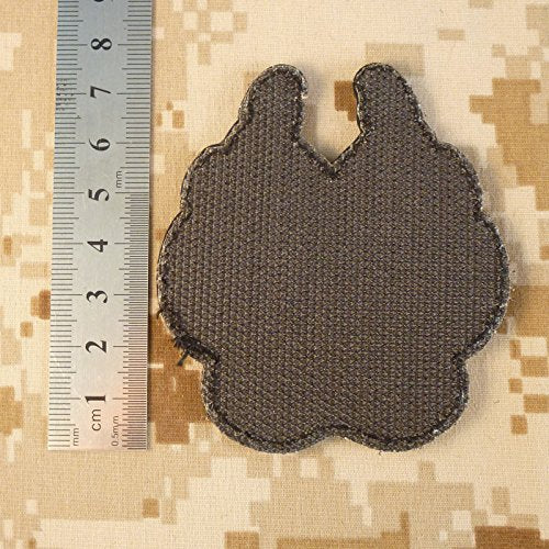 Olive Drab K-9 Paw Morale Patch - Rubber Touch Fastener