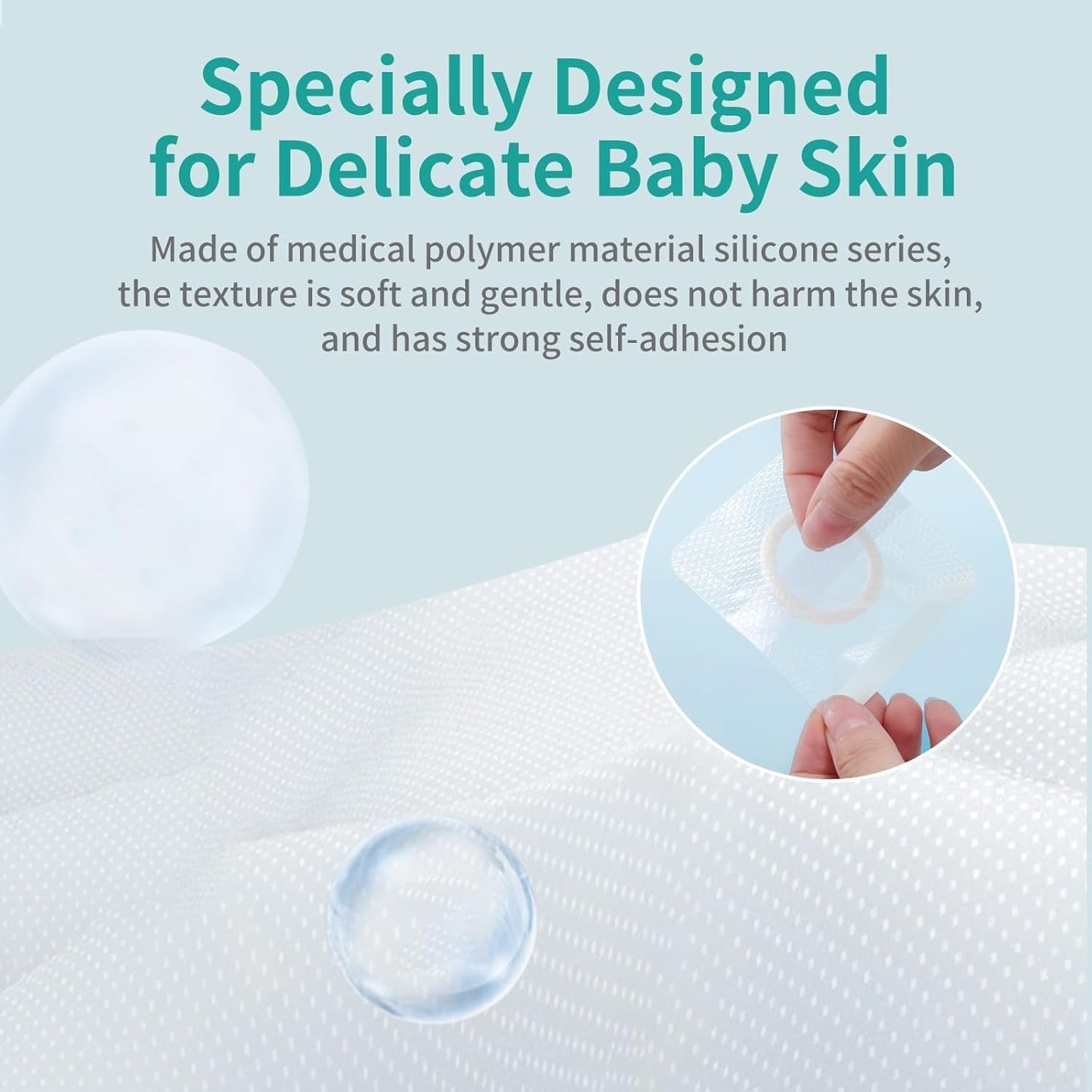 Baby Belly Navel Patches, Cotton Pads for Baby Belly Button Hernia, Infant Essentials Must Haves (14 Pieces)