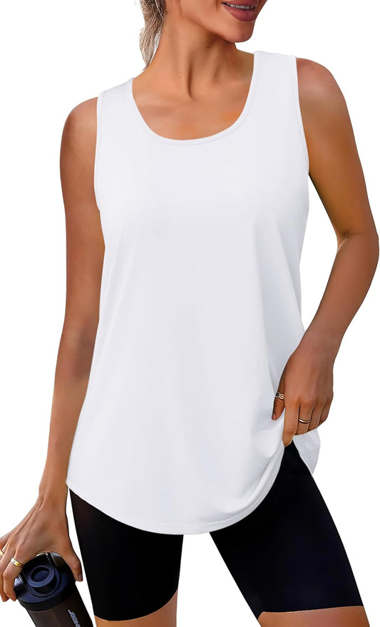 WIHOLL Athletic Tank Tops for Women - Lightweight Sleeveless Gym Shirts for Summer | Beach Ready