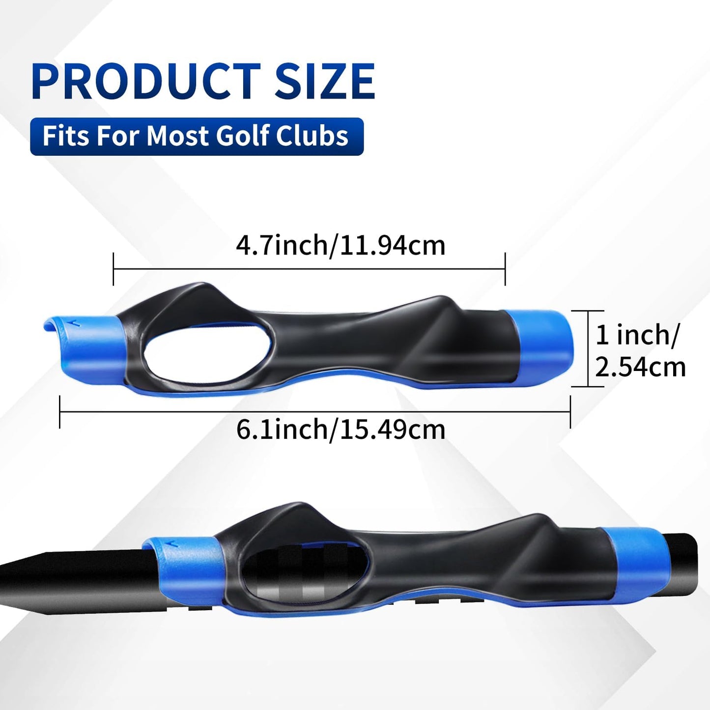 Golf Grip Trainer, Golf Training Aid, Right Handed Golf Swing Trainer to Help Train Correct Hand Position Orange 1pcs & Yellow 1pcs