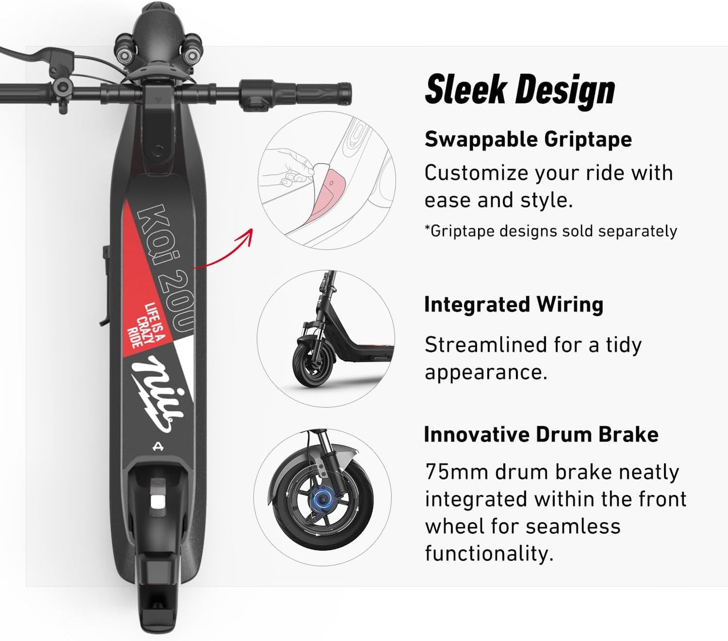 NIU Electric Scooter - KQi 1PRO E Scooter with Suspension, 500-700W Power, 14-33 Miles Range, 15-20 MPH