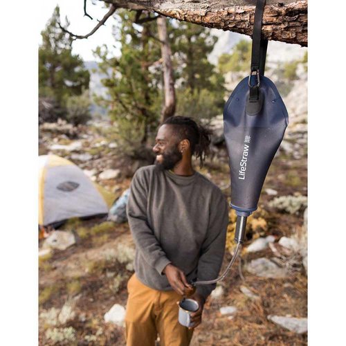 LifeStraw Peak Series - Compact Gravity Water Filter System - 3L for Backpacking, Group Camping, Hiking and Travel, Mountain Blue