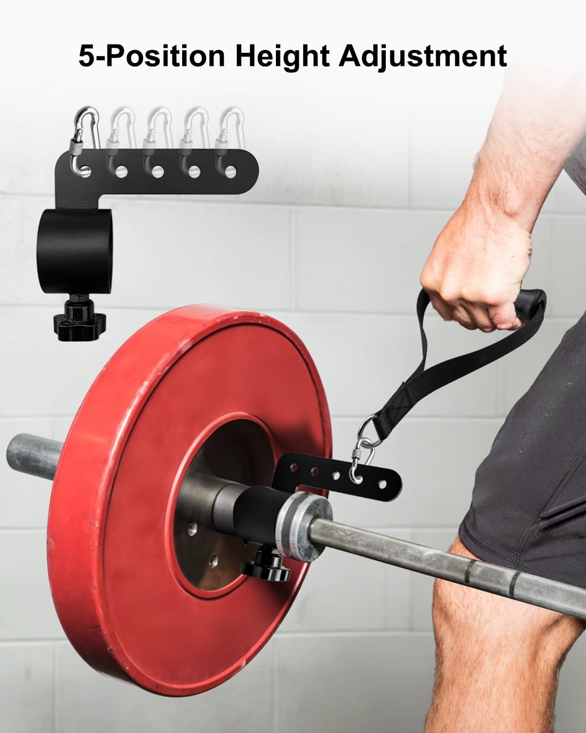 HZSIFU Belt Squat Bar Machine Attachment Compatible with 2 Inch Olympic Barbell Bar, Landmine D-Handle Cable T Bar for Squat Rack Home, with Exercise Handle