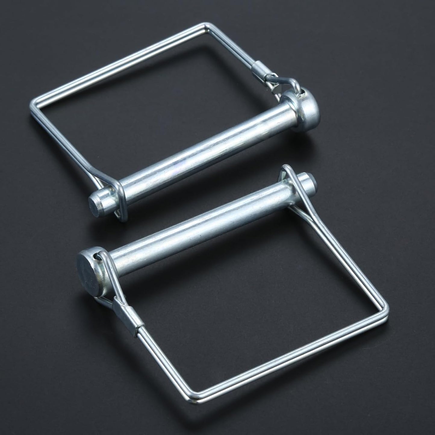 Truleego 2 Pack 5/16 x 3-1/2 Inch Trailer Hitch Pins – Heavy Duty Steel Locking Pins for Utility Trailers, Lawn Mowers, Tow Hitch, Cargo Haulers Wire Lock Pin for Secure Coupling and Towing