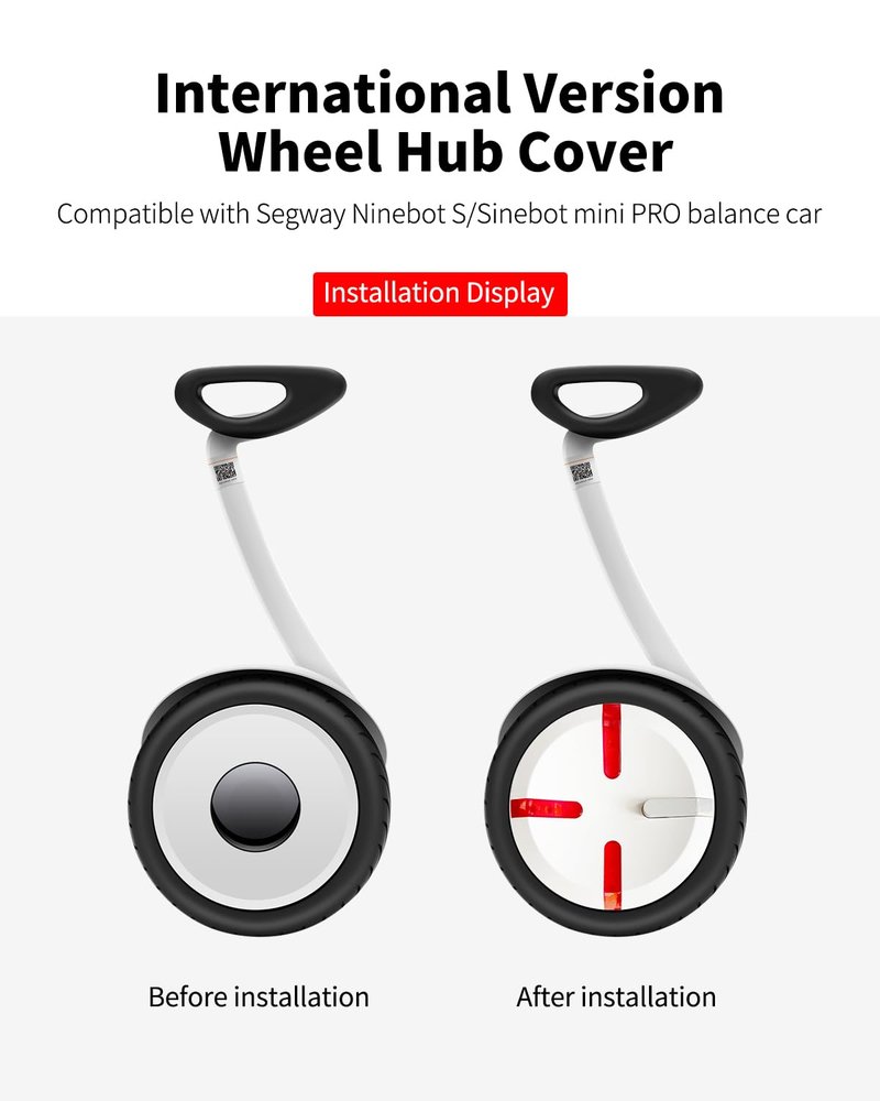 HENGLIANG Wheel Hub Cover Suite for Segway Ninebot S,Ninebot S-PRO Smart Self-Balancing Electric Scooter Original Accessories