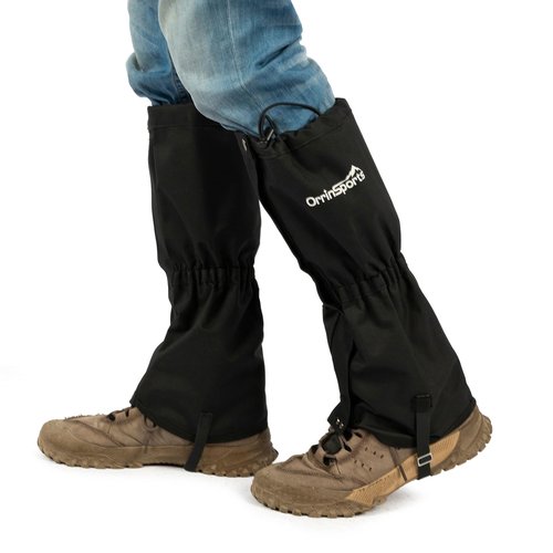 HiMagics Waterproof Snow Gaiters for Boots, Long Leg Gaiters for Hiking, Hunting & Outdoor Work – Anti-Snow, Anti-Water, Anti-Sand Protection (Black, L)