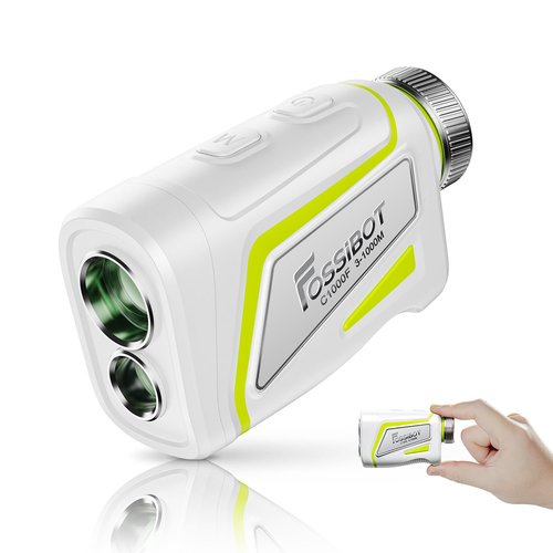 FOSSiBOT Golf Laser Rangefinder C1000F with Slope Mode & Flag Lock, 6.5X 1100Yards Range Finder, Vibration, Speed Measurement, Rechargeable for Golf & Hunting 2026White