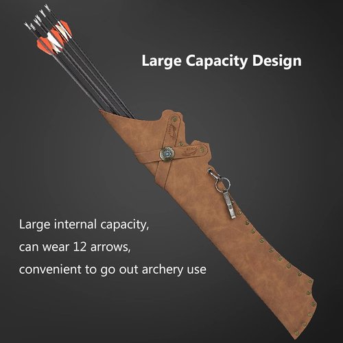 Arrow Quiver - Adjustable PU Leather Hip Arrow Holder for Easy Access | Perfect for Archery Enthusiasts