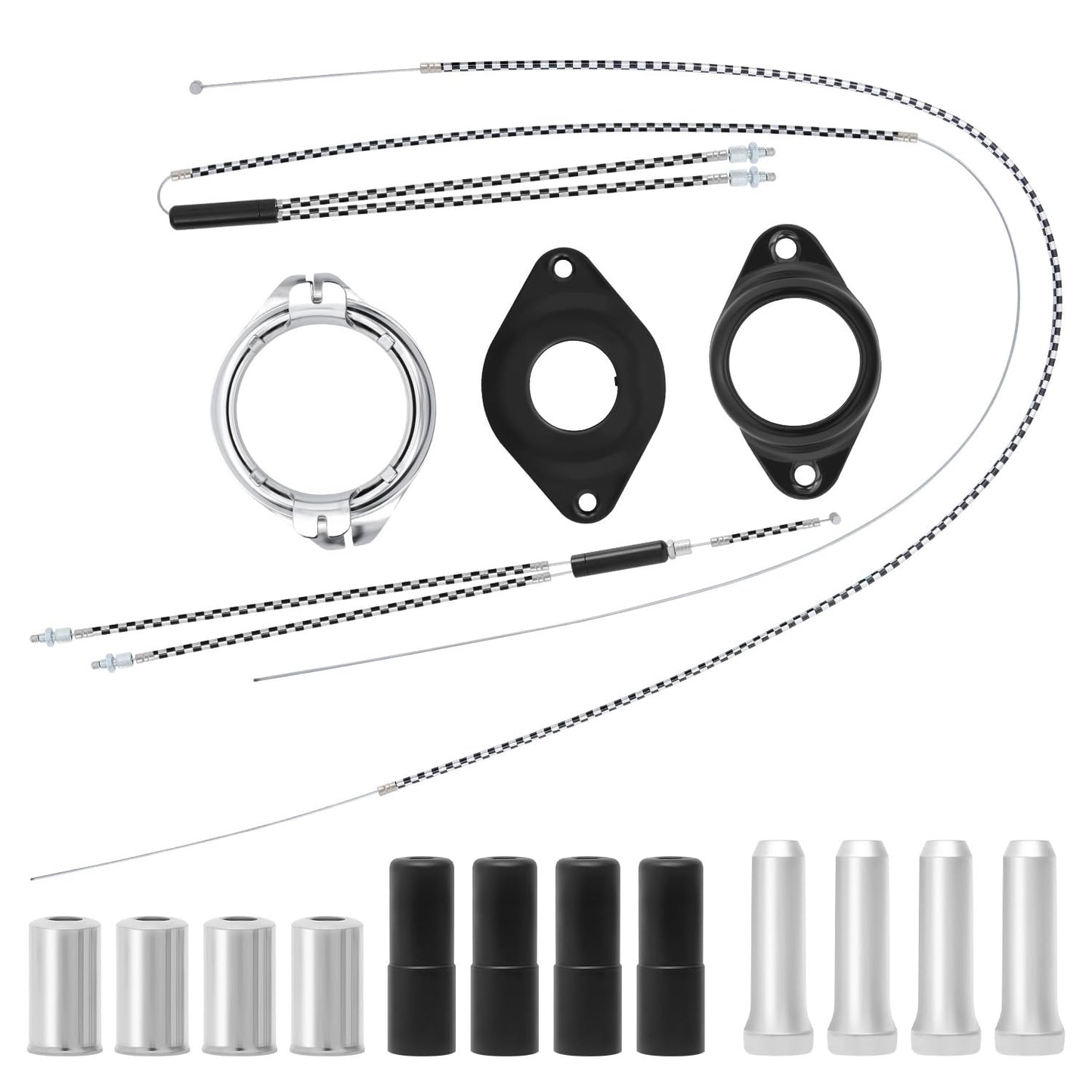 BMX Gyro Brake Cables Front/Rear with Spinner Rotor - Heat-Resistant Stainless Steel Cable Set for Gyro Systems & 20" Bikes, Durable Replacement Kit for Stable Braking & Easy Installation,Professional