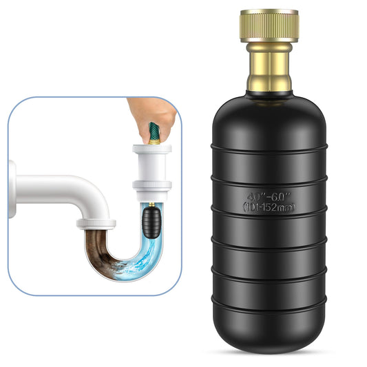 Fosenlion Large Drain Cleaning Bladder Fits 4" to 6" Pipes, Rubber Drain Bladder Unclogger for Bathroom Sinks, Showers, Swimming Pool Drains, Kitchen Sinks and Main Drains