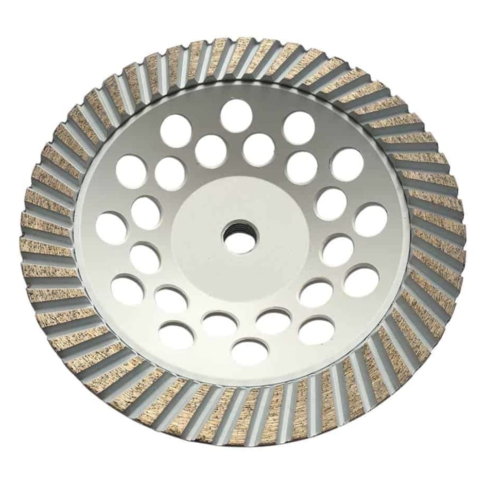 7" Grinding Wheels for Concrete, Granite, and Marble, #80/100 Grit, 5/8"-11 Threaded Arbor