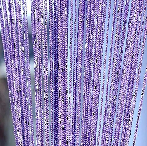 Sequin String Curtain for Doorway - 39x79 Inch - Purple