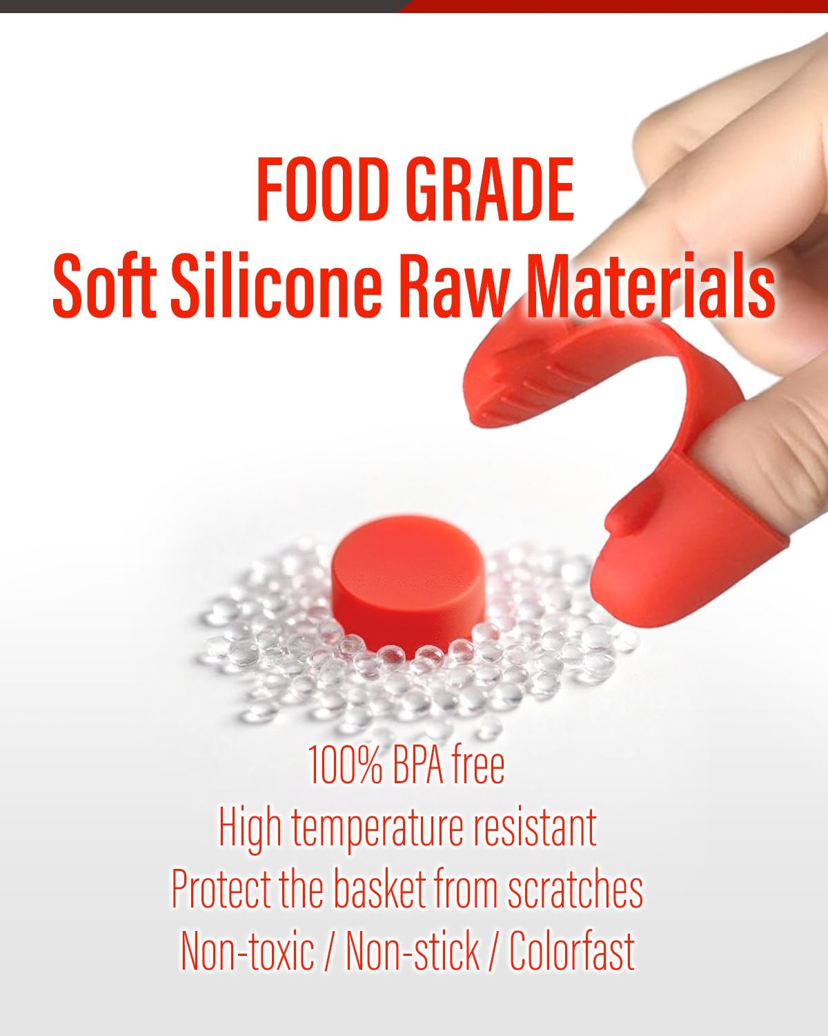 WM infinite Air Fryer Magnet Silicone Buckles 2 (9 Pack), Hold Parchment Paper Liners, Prevents Paper From Blowing Up and Covering Food, Super Strong Samarium Cobalt Magnet (8+1 Upgraded)